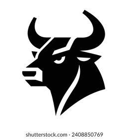 bull logo design for your company identity, brand and icon