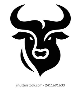 bull logo design for your company identity, brand and icon