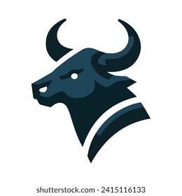 bull logo design for your company identity, brand and icon