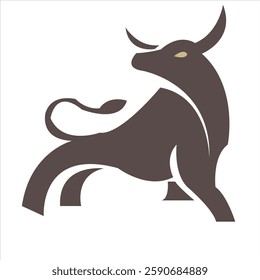 bull logo design for your company identity, brand and icon. strong bull illustration vector template. animal icon graphic. vintage cattle animal farm logo