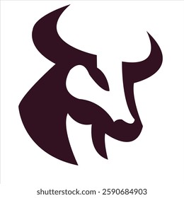 bull logo design for your company identity, brand and icon. strong bull illustration vector template. animal icon graphic. vintage cattle animal farm logo