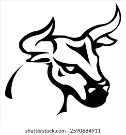 bull logo design for your company identity, brand and icon. strong bull illustration vector template. animal icon graphic. vintage cattle animal farm logo