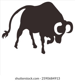 bull logo design for your company identity, brand and icon. strong bull illustration vector template. animal icon graphic. vintage cattle animal farm logo