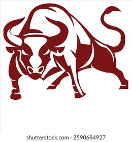 bull logo design for your company identity, brand and icon. strong bull illustration vector template. animal icon graphic. vintage cattle animal farm logo