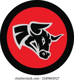 Bull logo designs - Brave Bull head mascot Logo design. Bull head mascot for sport. Buffalo logo design, Vector Template Illustration Design. Mascot Brave Bull Logo design any kind of graphic work
