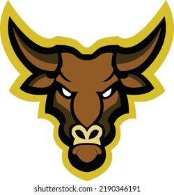 Bull Logo Designs - Brave Bull Head Mascot Logo Design. Vector Template Illustration Design. Mascot Brave Bull Logo Design Any Kind Of Graphic Work