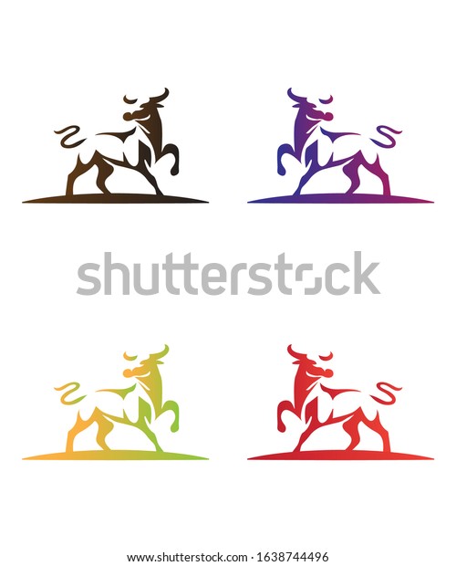 Bull Logo editable and printable perfect\
for use in a wide range of new media templates\
