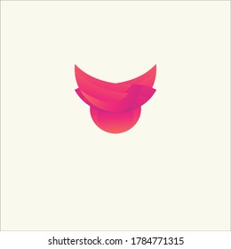 bull logo with a gradient color