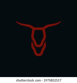The bull logo graphic design vector illustration