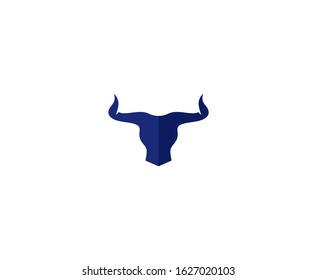 Bull Logo Head Vector Icon 