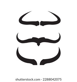 Bull logo horn and cow, Buffalo animal symbols vector template icons app