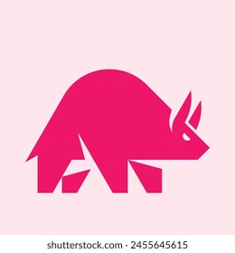 Bull Logo. Icon design. Template elements	