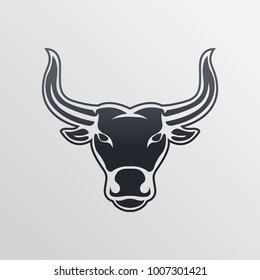 Bull logo icon design, vector illustration.