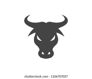 Bull logo icon template. taurus icon symbol design