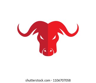 Bull logo icon template. taurus icon symbol design