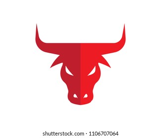 Bull logo icon template. taurus icon symbol design