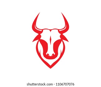 Bull logo icon template. taurus icon symbol design