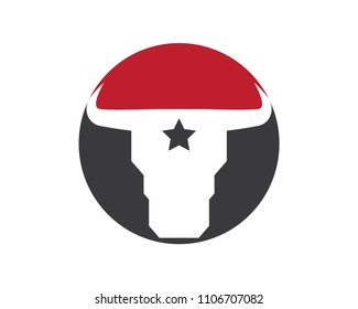 Bull logo icon template. taurus icon symbol design