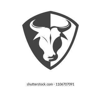 Bull logo icon template. taurus icon symbol design