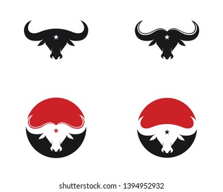 Bull logo icon template. taurus icon symbol design