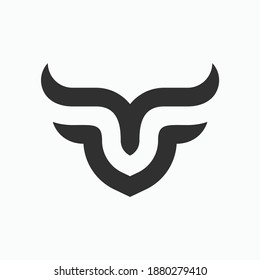 bull logo icon. bull logo vector
