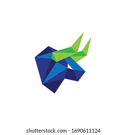 Bull logo icon vector illustration.