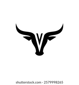 bull logo icon vector illustration silhouette