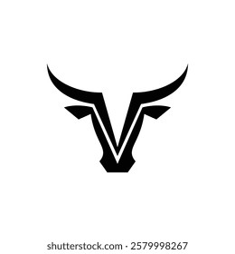 bull logo icon vector illustration silhouette