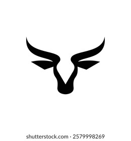 bull logo icon vector illustration silhouette