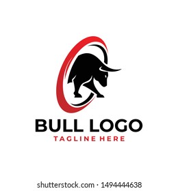 bull logo icon vector isolated