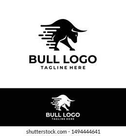 bull logo icon vector isolated