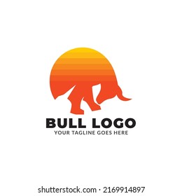 bull logo icon vector isolated
