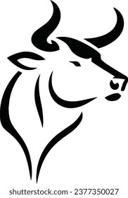 Bull Logo and icons Template vector illustration designs Vector Icon Symbol brand identity silhouette