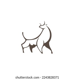 bull logo illustration abstract vector design