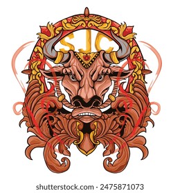 The bull logo from Indonesian culture is very widely used in Java