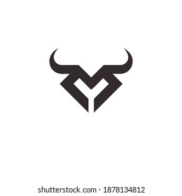 bull logo initial M logo