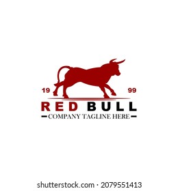 A bull logo made in a classic and modern retro style. Suitable for use as a steak and grill shop logo and the like.