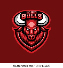 Bull logo mascot Design vector graphic