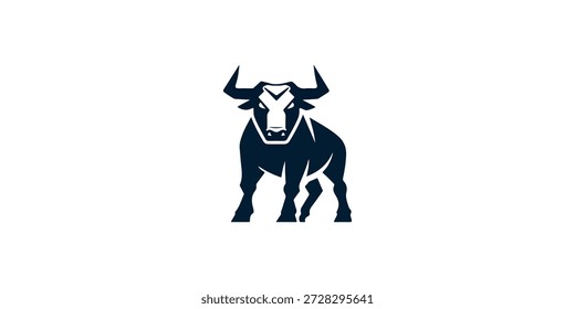 Bull Logo. Minimalistic bull vector illustration logo.