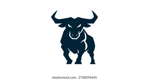 Logo da Bull. Logotipo minimalista de ilustração de vetor de touro.