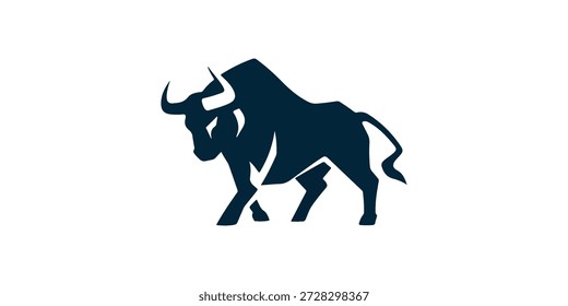 Logo da Bull. Ilustração minimalista do vetor Bull Logo.