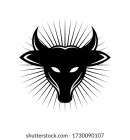 Bull logo on white background