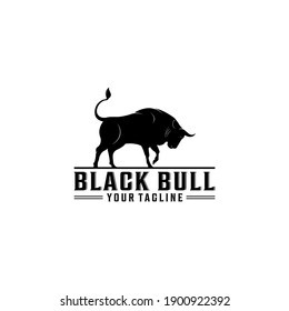bull logo on white background