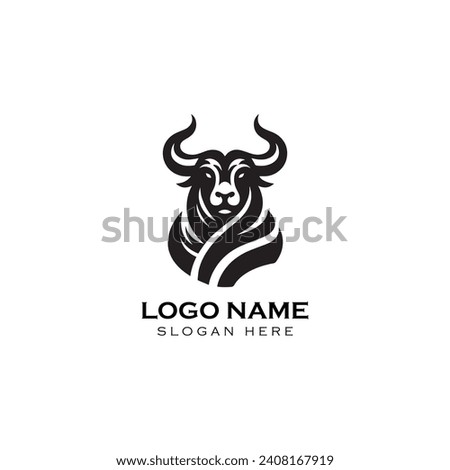 Bull logo. Premium logo for represent determination, strength, and virility