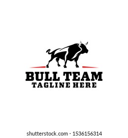 Bull Logo Silhouette Vector Template 