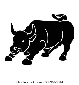 logotipo de toro simple limpio y elegante