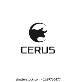 Bull logo, simple, iconic, memorable and strong