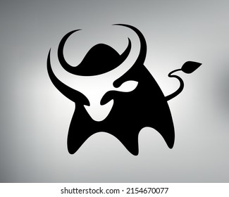 bull logo. sketch of a tribe bull tattoo.
