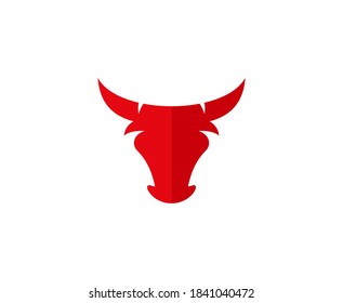 Bull logo strong vector icon 