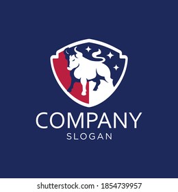 Bull Logo Strongest Icon Business.